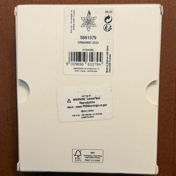 Swarovski Snowflake Ornament 2024 Green Box Crystal Holiday Collectible NEW - Picture 8 of 9